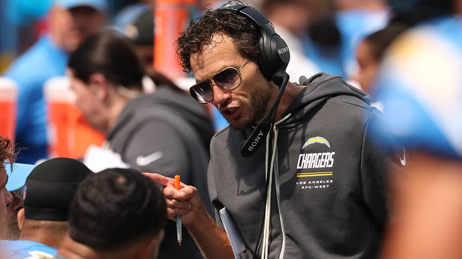 Los Angeles Chargers offensive coordinator Mike McDaniel 