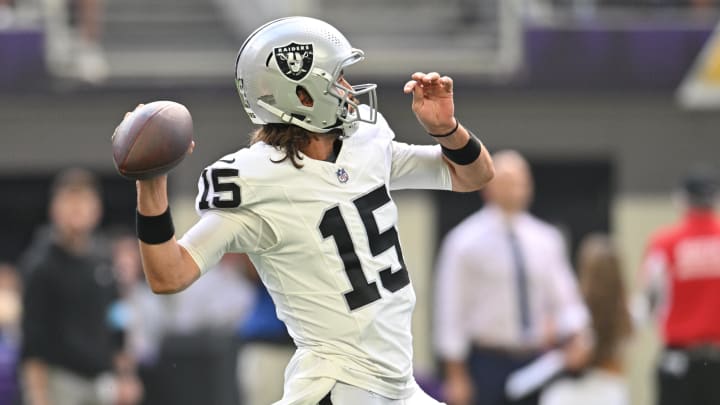 Las Vegas Raiders quarterback Gardner Minshew.