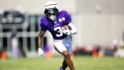 Vikings wide receiver Jordan Addison at an offseason practice.