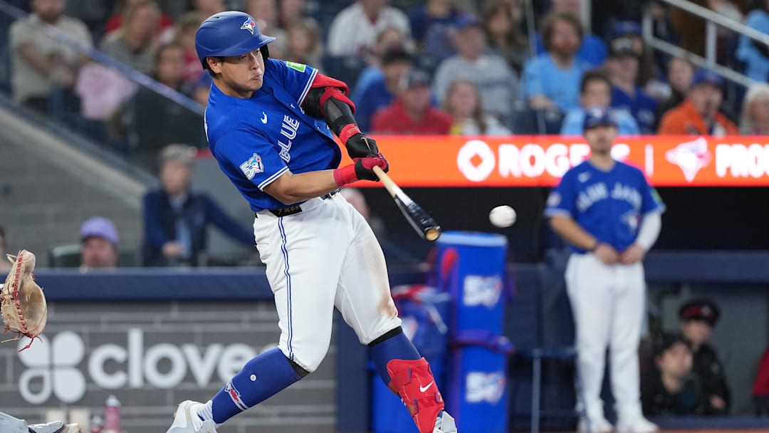 Toronto Blue Jays third baseman Kazuma Okamoto