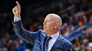 Nov 11, 2024; Los Angeles, California, USA; UCLA Bruins head coach Mick Cronin during the second half against the Boston University Terriers at Pauley Pavilion presented by Wescom. Mandatory Credit: Robert Hanashiro-Imagn Images