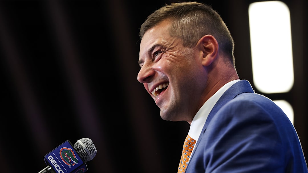 Florida Football Hosts Press Conference Introducing New Head Coach Jon Sumrall Florida Football Hosts Press Conference Introducing New Head Coach Jon Sumrall