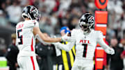 Atlanta Falcons wide receivers Drake London and Darnell Mooney