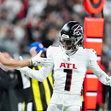 Atlanta Falcons wide receivers Drake London and Darnell Mooney
