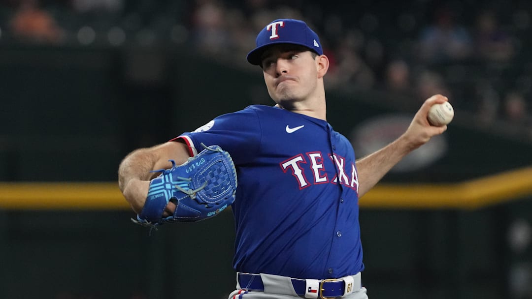 Texas Rangers pitcher Cody Bradford. Texas Rangers pitcher Cody Bradford.