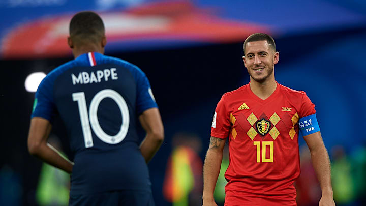 La demi-final entre la France et la Belgique durant la Coupe du Monde 2018 La demi-final entre la France et la Belgique durant la Coupe du Monde 2018