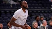 Jan 13, 2025; New York, New York, USA; Detroit Pistons forward Paul Reed (7) warms up before a game against the New York Knicks at Madison Square Garden. Mandatory Credit: Brad Penner-Imagn Images