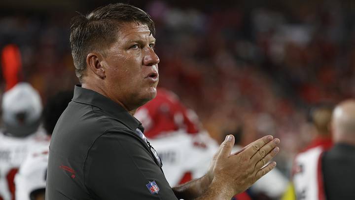 Tampa Bay Buccaneers GM Jason Licht praised the offensive line as the reason the team is having such success. (Mandatory Credit: Kim Klement-Imagn Images)