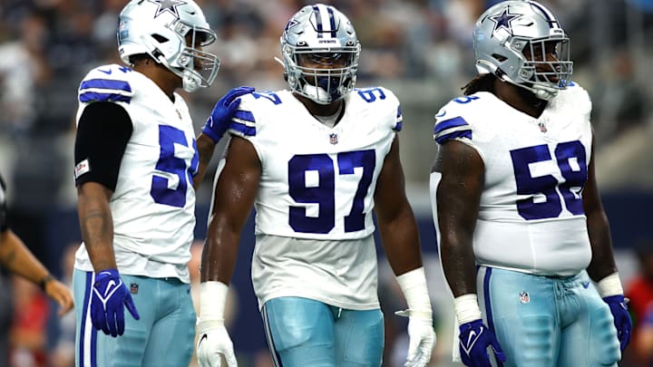 Dallas Cowboys DT Osa Odighizuwa and defensive tackle Mazi Smith on the field in the game against the Jacksonville Jaguars. Dallas Cowboys DT Osa Odighizuwa and defensive tackle Mazi Smith on the field in the game against the Jacksonville Jaguars.