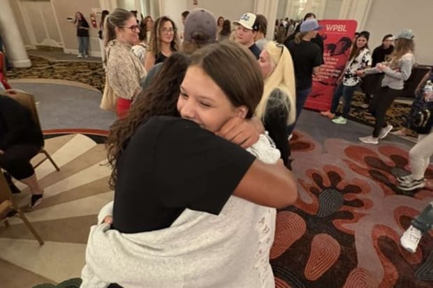 Addie Frank and Angie Valenzuela women's baseball WPBL Draft