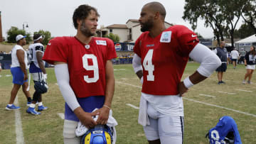 Los Angeles Rams & Dallas Cowboys Joint Practice, Dak Prescott, Matthew Stafford