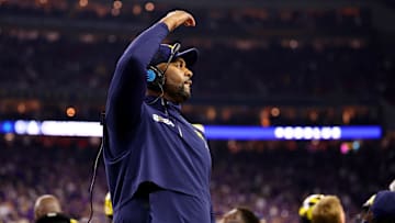 Sherrone Moore, 2024 CFP National Championship, Michigan v Washington