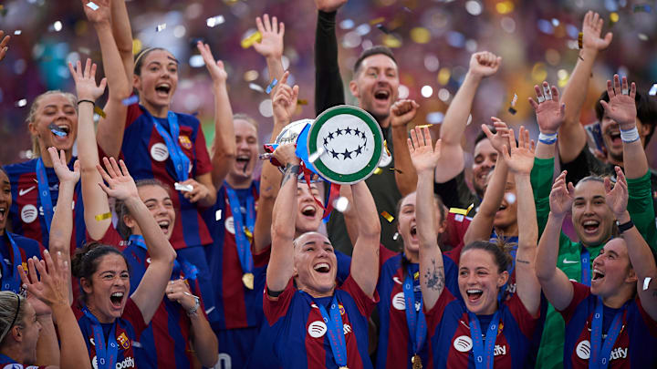 Barcelona é o atual campeão da Champions League Feminina Barcelona é o atual campeão da Champions League Feminina