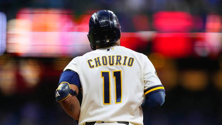 Sep 9, 2026; Milwaukee, Wisconsin, USA;  Milwaukee Brewers left fielder Jackson Chourio (11) during the game against the Chicago Cubs at American Family Field. Mandatory Credit: Jeff Hanisch-Imagn Images