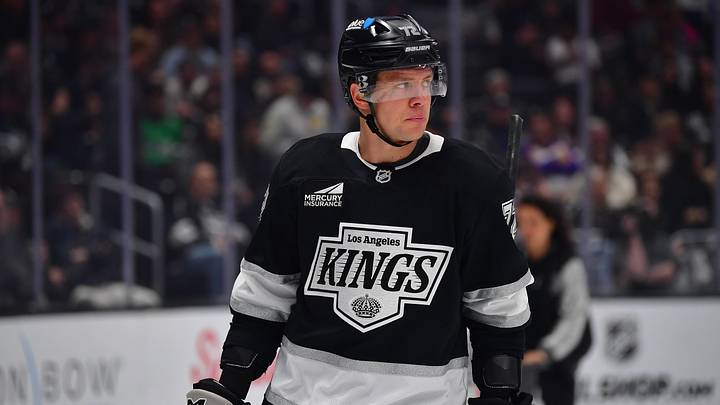 Feb 25, 2026; Los Angeles, California, USA; Los Angeles Kings left wing Artemi Panarin (72) during a stoppage in play in the first period at Crypto.com Arena. Mandatory Credit: Gary A. Vasquez-Imagn Images