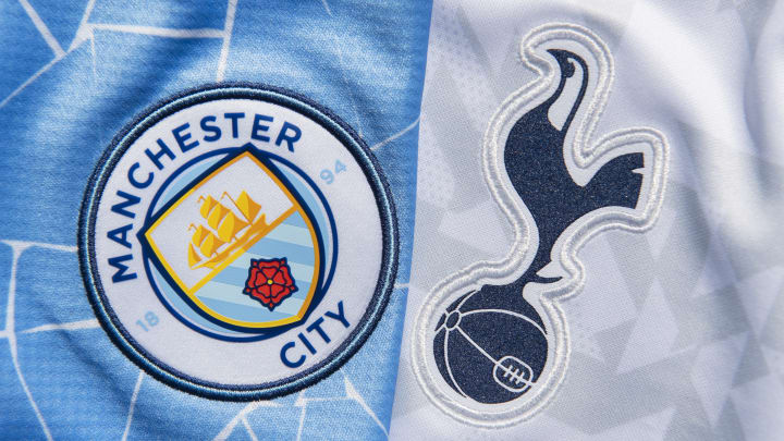 The Manchester City and Tottenham Hotspur Club Badges