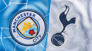 The Manchester City and Tottenham Hotspur Club Badges