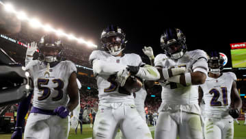 Dec 25, 2023; Santa Clara, California, USA; Baltimore Ravens linebacker Del'Shawn Phillips (53),