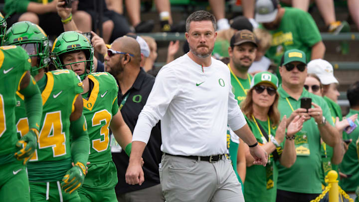 Dan Lanning always has a pen for the whiteboard clipped to the collar of his shirt. He is at his heart a teacher.