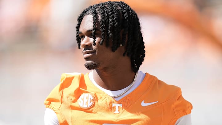Tennessee defensive back Jermod McCoy (3) before a college football game between Tennessee and UAB at Neyland Stadium in Knoxville, Tenn., on Sept. 20, 2025.