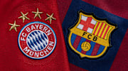The FC Bayern Munich and FC Barcelona Club Badges