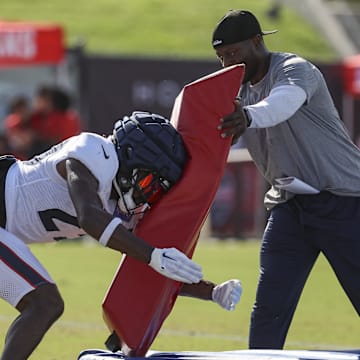 Jul 29, 2024; Houston, TX, USA; Houston Texans safety Eric Murray (23) during training camp at Houston Methodist Training Center. Mandatory Credit: Troy Taormina-Imagn Images