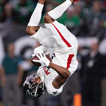 Atlanta Falcons wide receiver Darnell Mooney is flipping over his new quarterback Kirk Cousins.