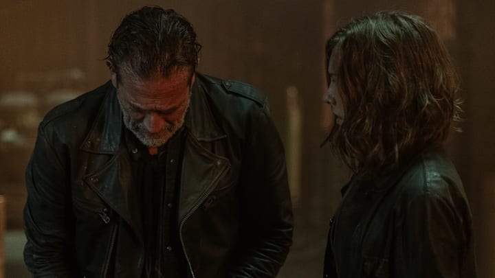 Lauren Cohan as Maggie Rhee, Jeffrey Dean Morgan as Negan - The Walking Dead: Dead City _ Season 2, Episode 8 - Photo Credit: Robert Clark/AMC
