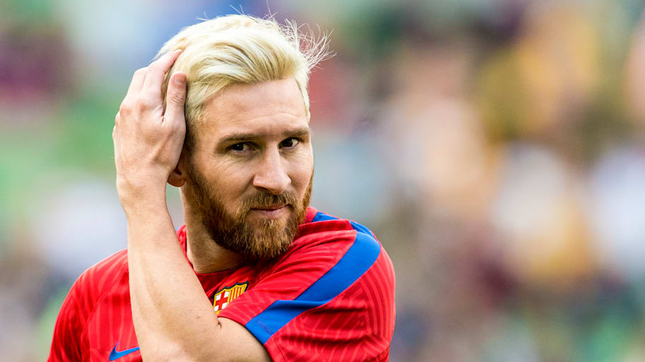 Lionel Messi blond hair 2016