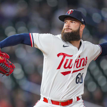 Sep 27, 2023; Minneapolis, Minnesota, USA; Minnesota Twins starting pitcher Dallas Keuchel (60) pitches against the Oakland Athletics in the eighth inning at Target Field.