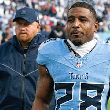 Tennessee Titans safety Quandre Diggs walks off the field post game against the New England Patriots