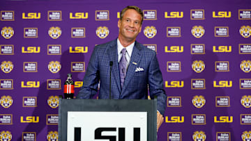 LSU Football Hosts Press Conference Introducing New Head Coach Lane Kiffin