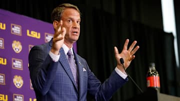 LSU Football Hosts Press Conference Introducing New Head Coach Lane Kiffin