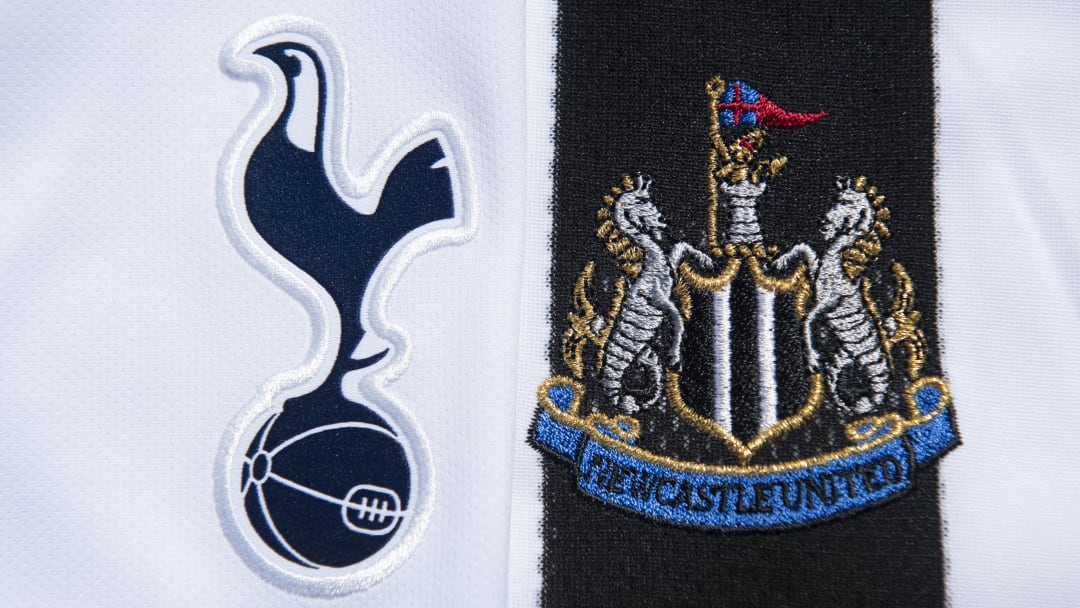 The Tottenham Hotspur and Newcastle United Club Badges
