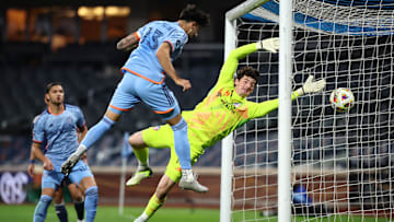 Justin Haak and Thiago Martins of NYCFC