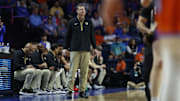 Vanderbilt Commodores head coach Mark Byington during the game against the Florida Gators at Exactech Arena at the Stephen C. O'Connell Center.
