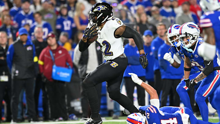 Baltimore Ravens running back Derrick Henry (22)