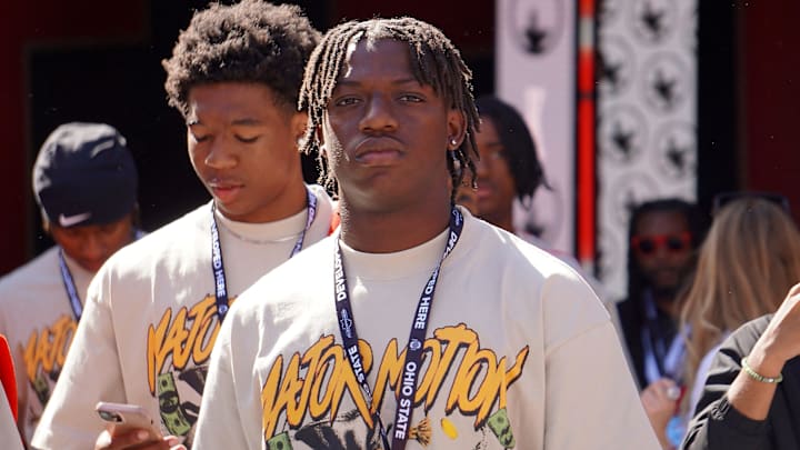Jamier Brown, wide receiver at Wayne, soaks up the atmosphere of the game between the Ohio State Buckeyes and Texas Longhorns at Ohio Stadium on Aug. 30, 2025.