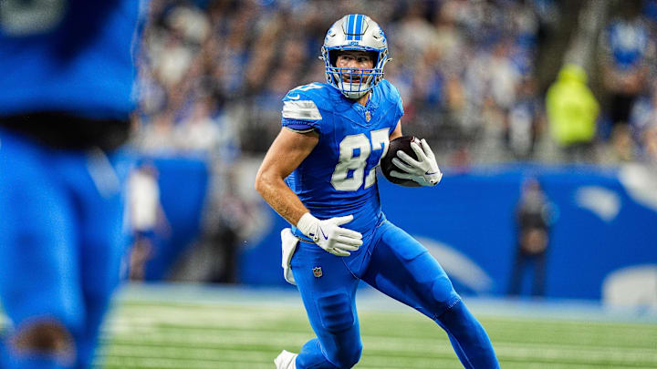 Detroit Lions tight end Sam LaPorta (87).