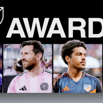 Lionel Messi (second left) battles Anders Dreyer (right) for MLS MVP.