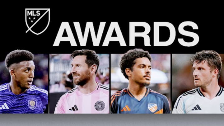 Lionel Messi (second left) battles Anders Dreyer (right) for MLS MVP. Lionel Messi (second left) battles Anders Dreyer (right) for MLS MVP.