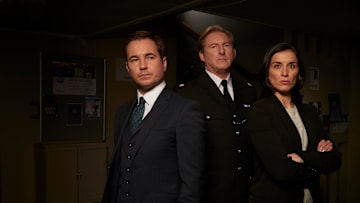 From left: Martin Compston, Adrian Dunbar, Vicky McClure from Line of Duty. Photo Credit: Des Willie/Courtesy of Acorn TV.