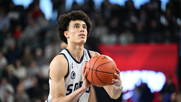 [US, Mexico & Canada customers only] Feb 14, 2025 Caen, FRANCE; St Quentin point guard Nolan Traore in action during a LNB Pro A Leaders Cup match. Mandatory Credit: Franck Faugere/Presse Sports via Imagn Images