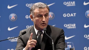 Christophe Galtier lors de sa présentation en tant que nouvel entraîneur du Paris Saint-Germain