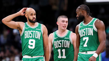 Derrick White, Payton Pritchard, Jaylen Brown