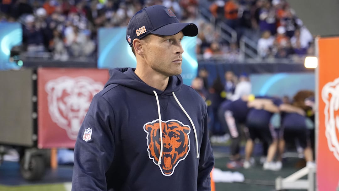 Chicago Bears head coach Ben Johnson before the game against the Minnesota Vikings at Soldier Field.