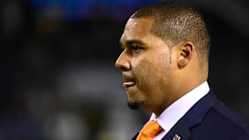 Chicago Bears general manager Ryan Poles before the game against the Washington Commanders at Soldier Field.