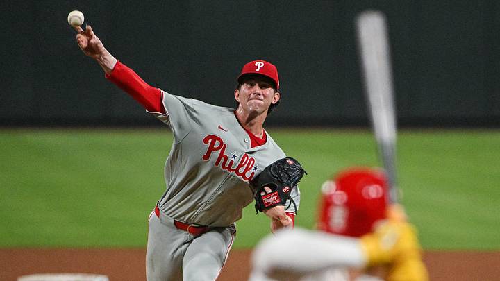 Aug 10, 2026; St. Louis, Missouri, USA; Philadelphia Phillies starting pitcher Andrew Painter (24) throws against St. Louis Cardinals designated hitter Ivan Herrera (48) during the sixth inning at Busch Stadium. Mandatory Credit: Jeff Curry-Imagn Images