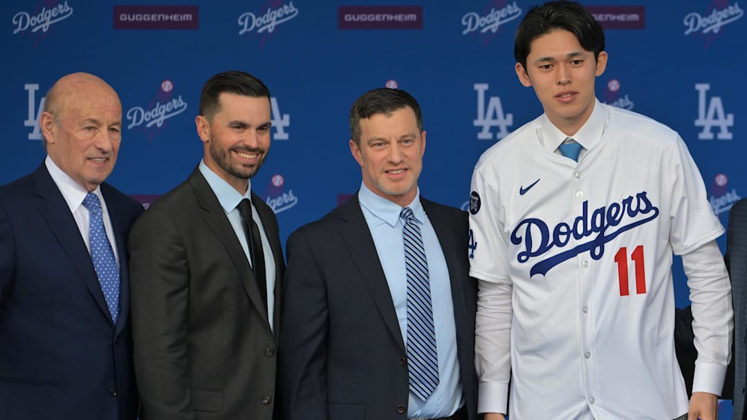 Los Angeles Dodgers introductory press conference for pitcher Roki Sasaki.