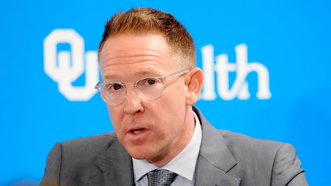 Thunder general manager Sam Presti speaks during an introductory press conference for the 2024 Thunder draft picks at Oklahoma Contemporary Arts Center in Oklahoma City, Saturday, June, 29, 2024.